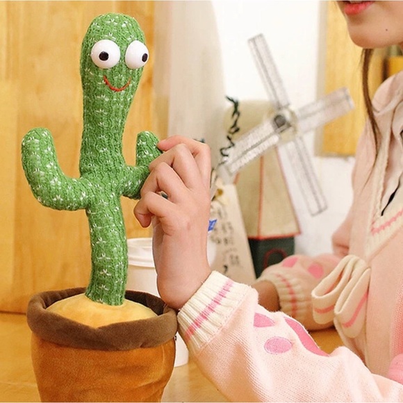 Interactive Singing & Dancing Cactus Plush Toy Imitates your Voice - Green - Picture 2 of 7